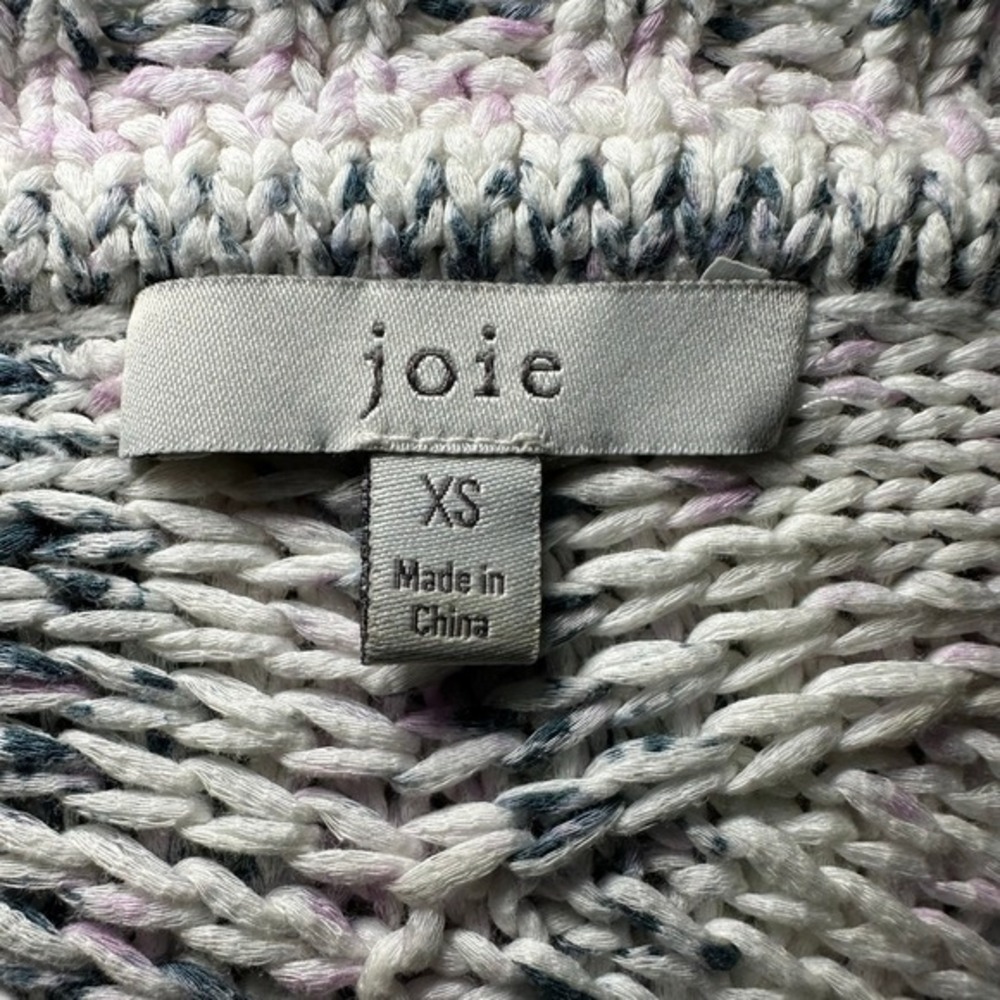 Joie Sydnee Sweater Women Size XS Porcelain Marled Knit V Neck Balloon Sleeve - Picture 10 of 12